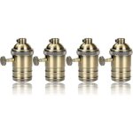 E27 douille de lampe, retro suspension lampe, solide c�ramique adaptateur, 4 pi�ces laiton vintage socket ...