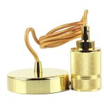 E27 douille de lampe suspension en m�tal pendule corde 150cm retro suspension lampe de cha�ne en cuivre ...