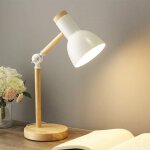 E27 lampe de table bois lampe de bureau r�glable lampe de lecture classique blanc lampe de chevet r�tro ...