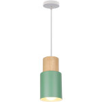 E27 lustre suspension cr�ative fer r�glable chambre salon macaron lampe suspension (vert)