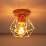 E27 plafonnier industriel r�tro industrielle luminaire plafonnier abat - jour cage blanc lampe de plafond ...