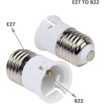 E27 vers b22 pour ampoule led � ba�onnette, base de lampe convertisseur pour passer de e27 � b22, adaptateur ...