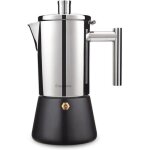 Easyworkz diego cafeti�re italienne en acier inoxydable pour 4 � 6 tasses 300ml pour induction, gaz et ...