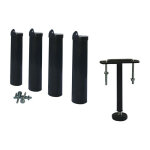 Ebac literie - 4 pieds abs + 1 pied de liaison pour sommier m�tal