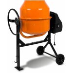 Eberth ? b�tonni�re �lectrique 140l 550w ch�ssis acier ? moteur performant pour b�ton, mortier et chape ...