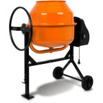 Eberth - 160l b�tonni�re �lectrique, 650w, portable, ch�ssis, tambour et couronne dent�e en acier, volant ...