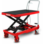 Eberth - chariot �l�vateur � ciseaux table �l�vatrice capacit� de 500kg (acier, roues robustes et silencieuses ...