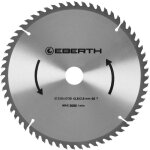 Eberth ? lame de scie circulaire pour bois 250mm ? al�sage 30mm ? 60 dents carbure pour bois dur et tendre ...