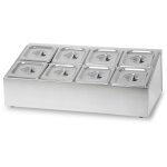 Vertes - bac  ingrdients 2 x 4 x 1 / 6 gn gastronorme, acier inoxydable, 100mm de profondeur, hyginique, ...