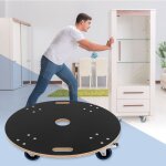 Ecd germany chariot de transport rond �77cm x14, 5 cm avec plaque s�rigraphi�e, charge maximale 800 kg, ...