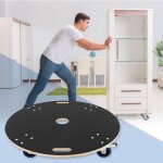 Ecd germany chariot de transport rond �87cm x14, 5 cm avec plaque s�rigraphi�e, charge maximale 800 kg, ...