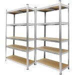Lot 2x �tag�re de rangement - 200x100x50 cm - charge lourde jusqu'� 750 kg en m�tal galvanis� 5 panneaux ...