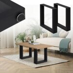 Ecd germany - set 2 pieds de table - 30 x 43 cm - rectangulaire - noir - en acier rev�tu de poudre - ...
