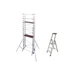 Matisère - echafaudage 2 plateaux - hauteur travail 6. 46m + télémètre laser 12m - pn / cla - laser Matisère - echafaudage 2 plateaux - hauteur travail 6. 46m + télémètre laser 12m - pn / cla - laser