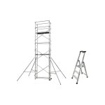 Centaure - echafaudage 2 plateaux - hauteur travail 6. 50m + tlmtre laser 12m - 236705 - laser