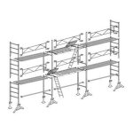 Échafaudage altrad vito 49 - 60 m² - avec garde corps fixe sans planchers ni plinthes - l49p060gf Échafaudage altrad vito 49 - 60 m² - avec garde corps fixe sans planchers ni plinthes - l49p060gf