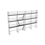 Matisre - echafaudage alu de faade 100m - structure + planchers + plinthes + lisses - charges 150kg ...