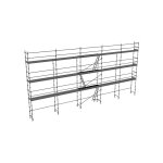 Matisre - echafaudage alu de faade 150m - structure + planchers + plinthes + lisses - charges 150kg ...