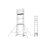 Centaure - echafaudage domestique - hauteur travail 6, 65m + sac à dos de chantier - tekup / reh - sac ... Centaure - echafaudage domestique - hauteur travail 6, 65m + sac à dos de chantier - tekup / reh - sac ...