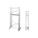 Matis�re - echafaudage domestique : hauteur de travail max 4. 36m + sac � dos de chantier - pn / cli ...