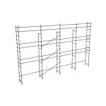 Matis�re - echafaudage fixe de fa�ade 104m� - structure seule + lisses - duo104 - s