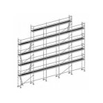 Echafaudage fixe de faade 180m - structure + planchers + plinthes + lisses - duo180 - spp