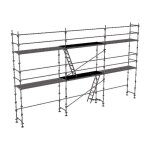 Matis�re - echafaudage fixe de fa�ade 60m� - structure + planchers + lisses - duo60 - sp