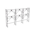 Matis�re - echafaudage fixe de fa�ade 60m� - structure seule + garde - corps - duo60gc - s