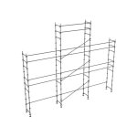 Matisre - echafaudage fixe de faade 68m - structure seule - version lisses - duo68 - pi - s