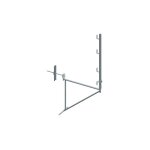 Echafaudage de faade acier l 1m avec traverse pour mur de 0, 35m dimos 1450 mm