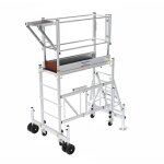 Echafaudage - hauteur max. de travail 3, 50m - tablette d�port�e - longueur plateau 1, 00m - eir4th - ...