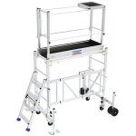 Echafaudage - hauteur max. de travail 3, 50m - tablette porte - outils - longueur plateau 1, 00m - eir4th ...