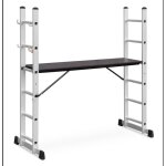 �chafaudage pliant en aluminium 3 en 1 jusqu'� 2, 73 m - �chelle multifonction