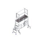 Echafaudage pliant - longueur plateau 1. 40m - sac porte - outils - eir4f - sopvc