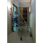 Echafaudage roulant acier junior 200 hauteur de travail 4. 80 m tubesca comabi