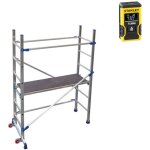 Echafaudage roulant alu - hauteur de travail maximale de 2. 90m + t�l�m�tre laser stanley - p6 - laser ...