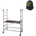 Echafaudage roulant alu - hauteur de travail maximale de 3. 00m + sac � dos de chantier - al205 - sac ...