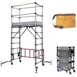 Echafaudage roulant alu t�lescopique - teletower + ceinture porte - outils - teletower - ceinture