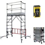 Echafaudage roulant alu t�lescopique - teletower + t�l�m�tre laser 12m - teletower / laser