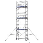 Echafaudage roulant aluminium totem 2 line 180 hauteur travail 4, 85 m tubesca comabi