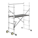 Echafaudage roulant pour escalier 0, 9m / 2, 9m en aluminium hailo hobbystep h3