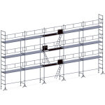 Echafaudages st�phanois - echafaudage es49 ma�on 128 m� garde - corps complet