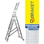 Échelle en aluminium À 3 Éléments 640 cm 11 + 11 + 11 Échelons - br - 00 - 4211 Échelle en aluminium À 3 Éléments 640 cm 11 + 11 + 11 Échelons - br - 00 - 4211
