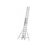 Echelle coulissante 2 plans aluminium � corde - longueur d'�chelle pli�e de 3. 53m et 5. 90m d�pli�e. ...