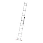 Echelle coulissante  main 2 plans 2x9 chelons 4, 2m / 5, 15m en aluminium hailo profistep duo