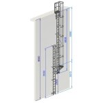 L'echelle europeenne - echelle a crinoline hauteur 9 m�tres norme nf 85 - 016