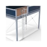 Matis�re - echelle � crinoline sans fixation int�rm�diaire - hauteur � franchir de 3. 90 a 4. 40m - cs44 ...