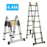 Echelle / escabeau tlescopique double aluminium 2x7 marches h4. 4m (2, 2 + 2, 2) - secury - t