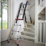 Echelle pour escalier 4x4 barreaux - hauteur max. de travail 5. 10m - 94146