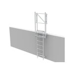 Matisre - echelle pour accs toiture avec marche palire et portillon - hauteur  franchir 1. 50m - ...